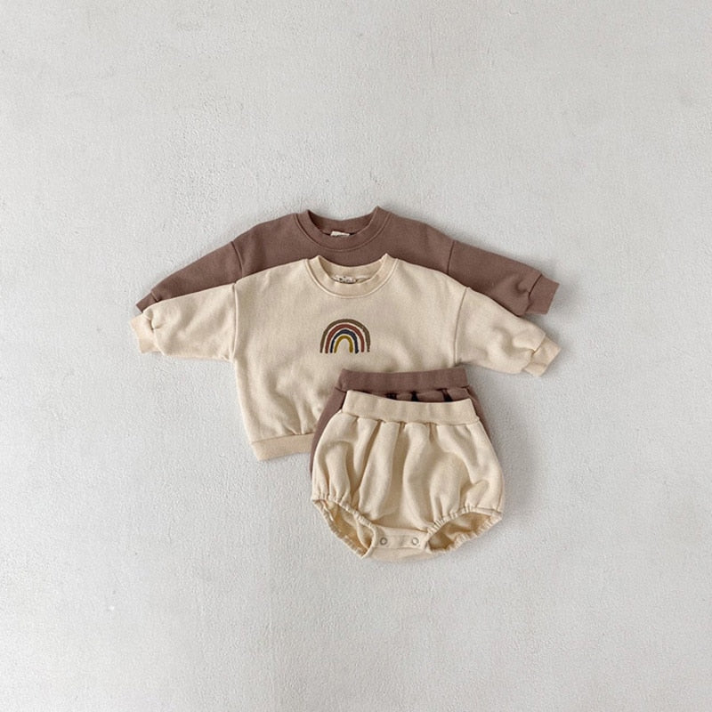 Autumn Rainbow Baby Long Sleeve Set