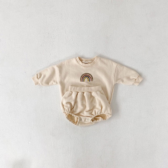 Autumn Rainbow Baby Long Sleeve Set
