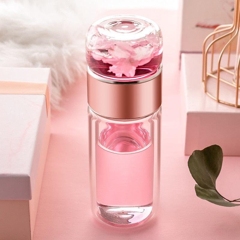 280ML Tea Infuser Glass Water Bottle