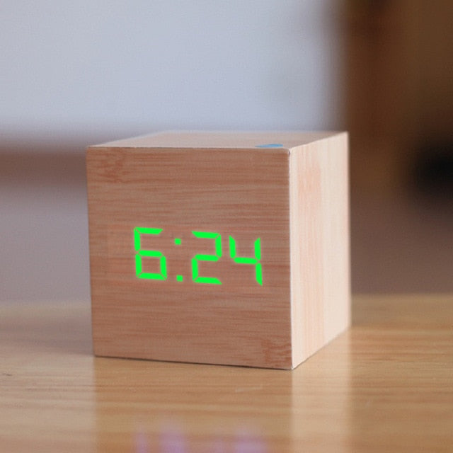 Digital Wooden LED Alarm Clock