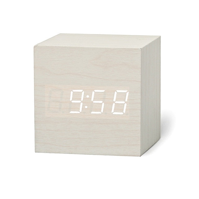 Digital Wooden LED Alarm Clock