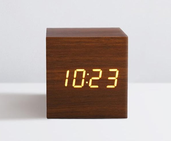 Digital Wooden LED Alarm Clock