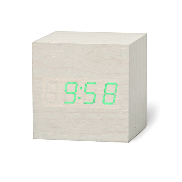 Digital Wooden LED Alarm Clock