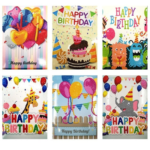 5D DIY Diamond Mosaic Greeting Cards Painting Kit
