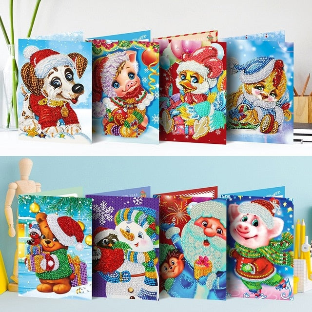 5D DIY Diamond Mosaic Greeting Cards Painting Kit