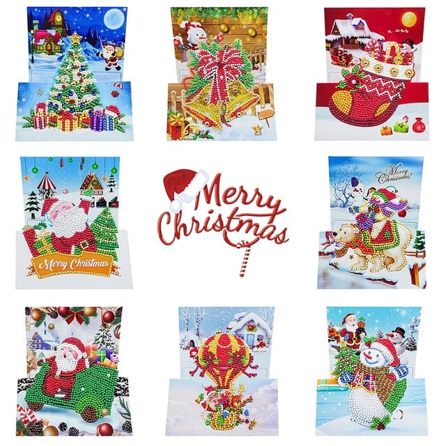 5D DIY Diamond Mosaic Greeting Cards Painting Kit