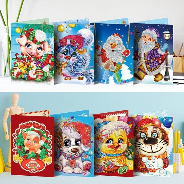 5D DIY Diamond Mosaic Greeting Cards Painting Kit