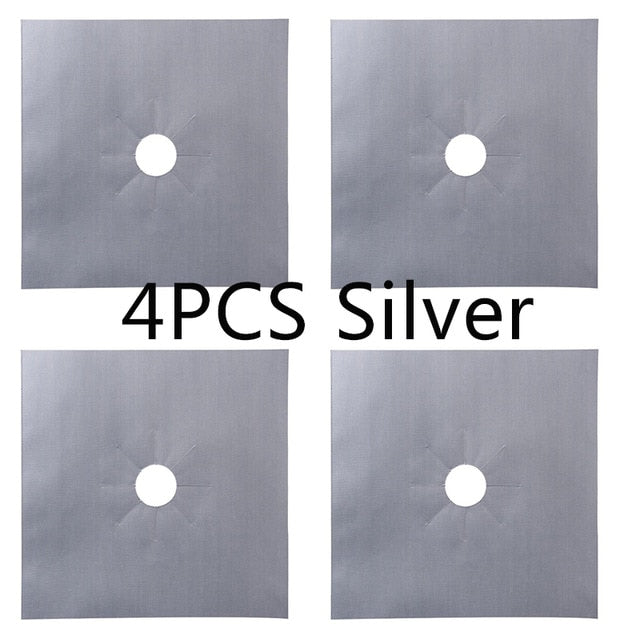 1/4PC Stove Protector Cover Liner for Gas Stove