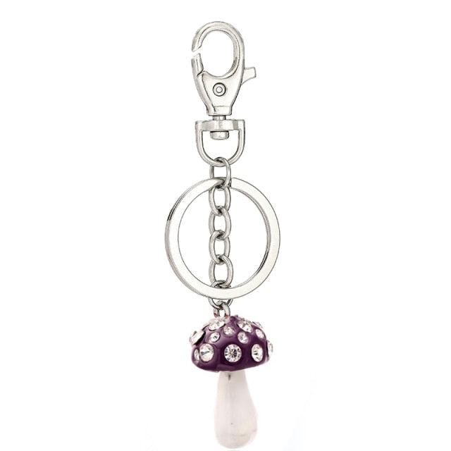 Cubic Zirconia Pineapple Keychain