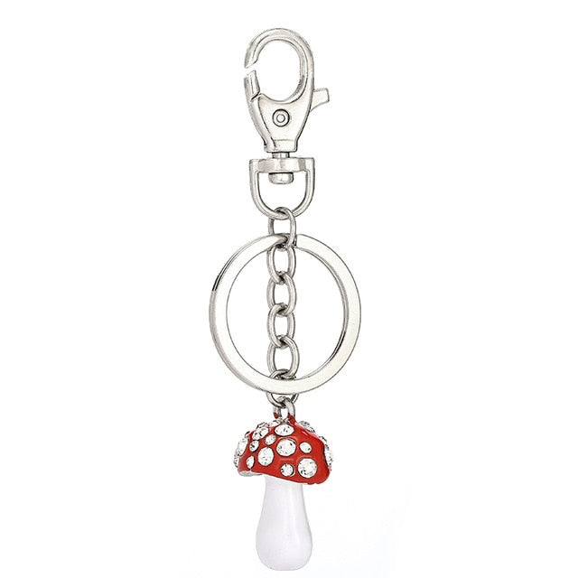 Cubic Zirconia Pineapple Keychain