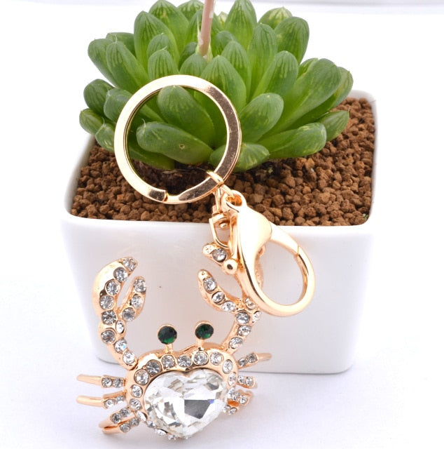 Cubic Zirconia Pineapple Keychain