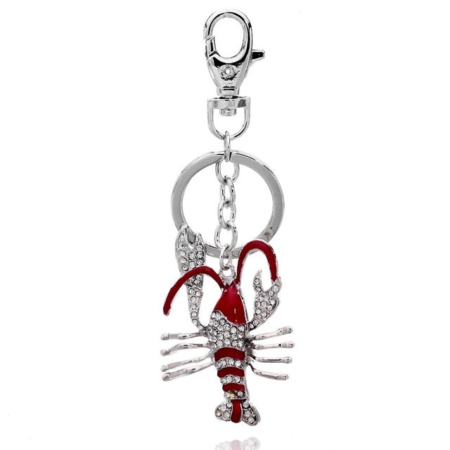 Cubic Zirconia Pineapple Keychain