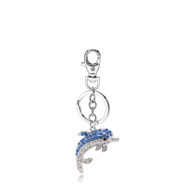 Cubic Zirconia Pineapple Keychain