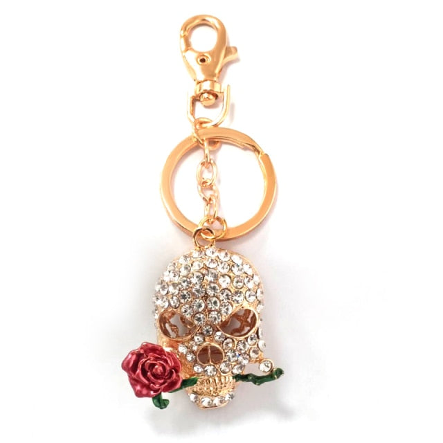Cubic Zirconia Pineapple Keychain