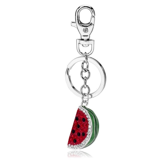 Cubic Zirconia Pineapple Keychain