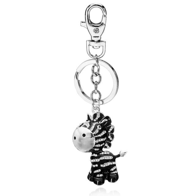 Cubic Zirconia Pineapple Keychain