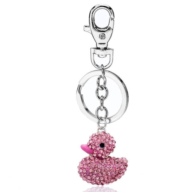 Cubic Zirconia Pineapple Keychain