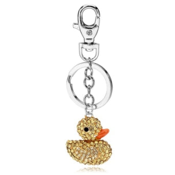 Cubic Zirconia Pineapple Keychain