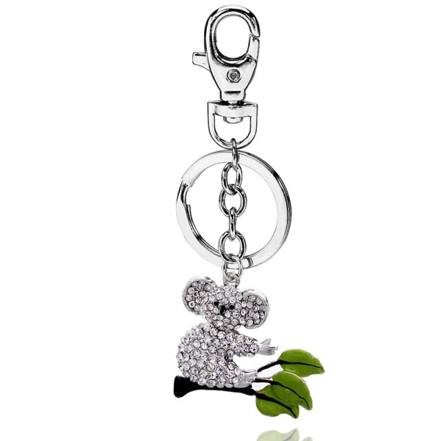 Cubic Zirconia Pineapple Keychain