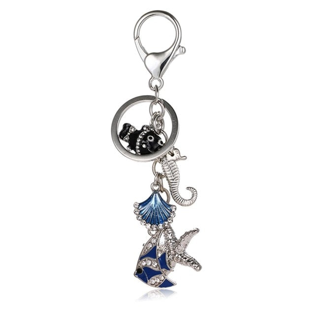 Cubic Zirconia Pineapple Keychain