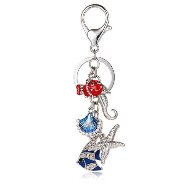 Cubic Zirconia Pineapple Keychain