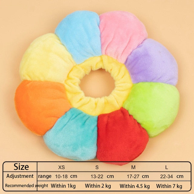 Sunflower Pet Collar Adjustable Circle After Surgery Pillow