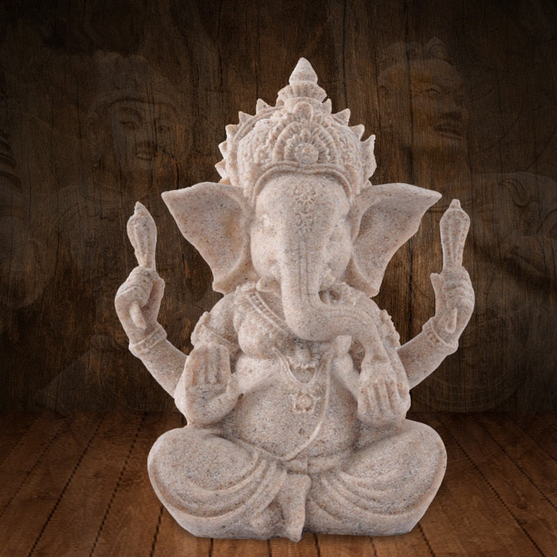 Sandstone Hindu Elephant Ganesha Sculpture