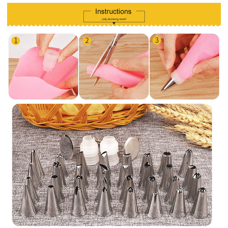 Cake Decorating Supplies Icing Kit Tips