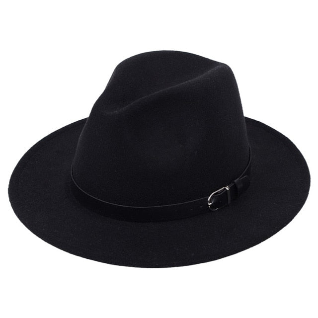 Classic British Fedora Hat with Belt
