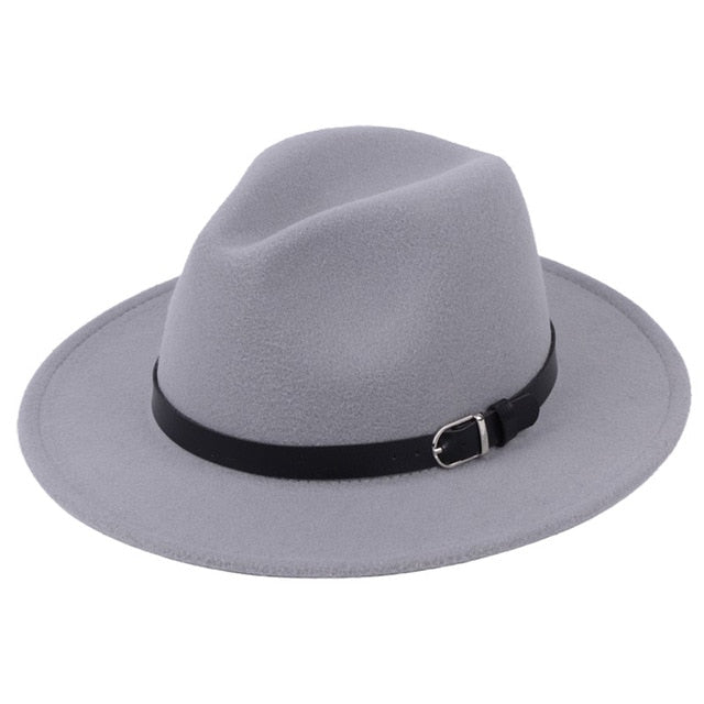 Classic British Fedora Hat with Belt