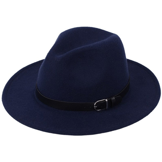 Classic British Fedora Hat with Belt