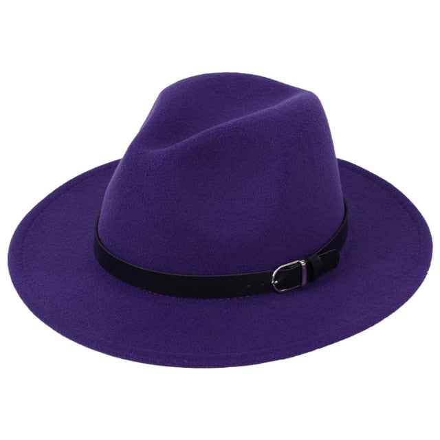 Classic British Fedora Hat with Belt