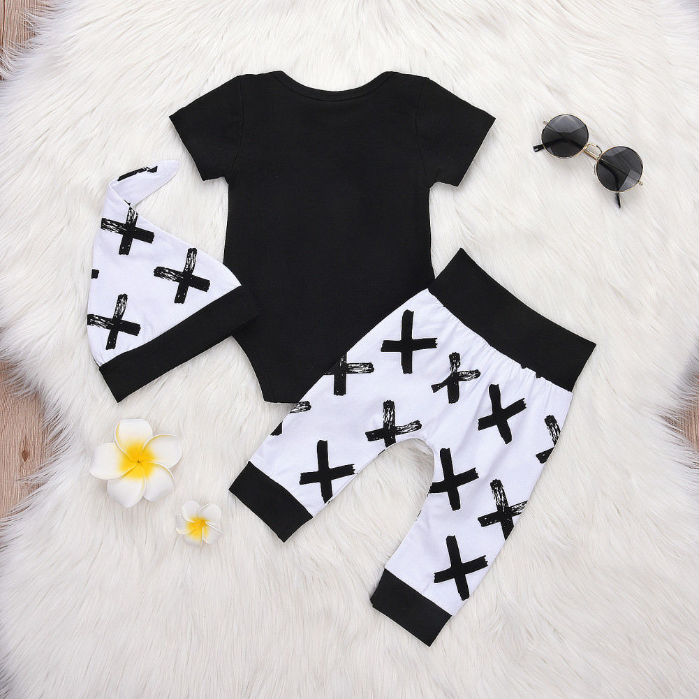 Handsome Just Like Dad Baby Boy 3Pcs Clothes Set