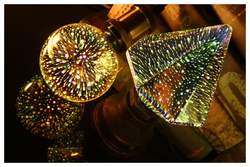 3D LED Light Bulb Fireworks Holiday Decor