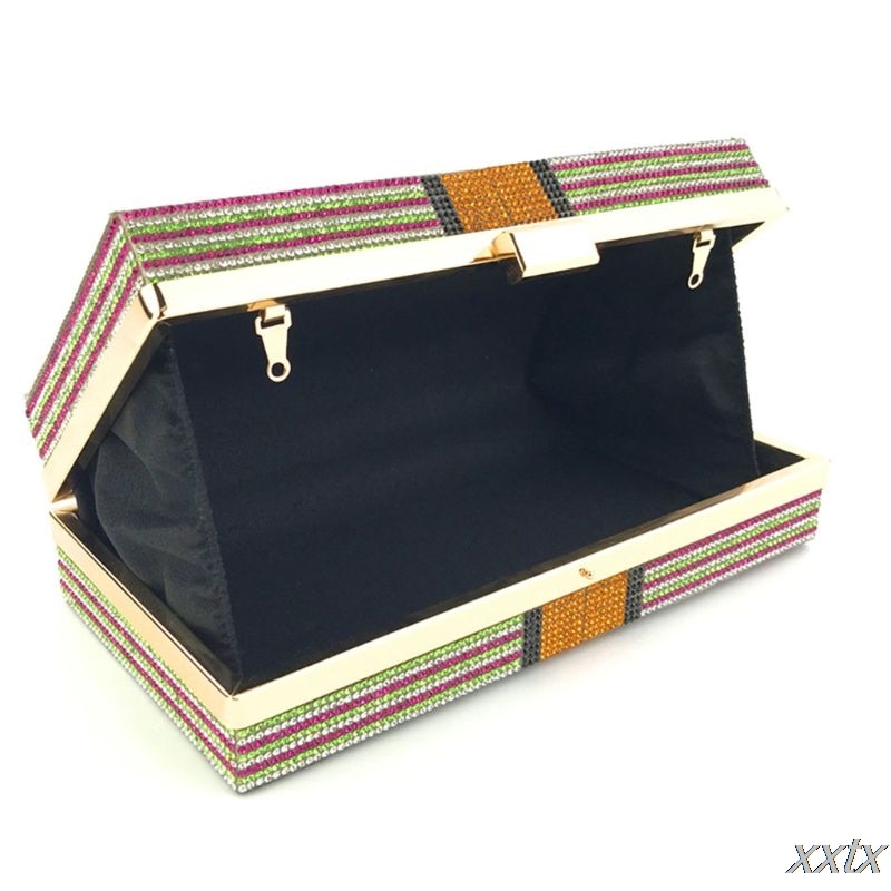 US $ Money Clutch Crystals Purse