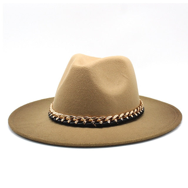 Elegant Ombre Winter Autumn Women Fedora Hat Jazz
