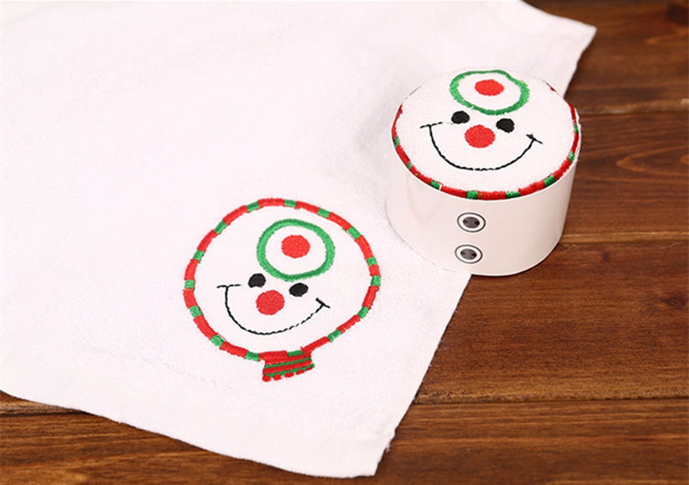 Santa Claus Christmas Tree Cupcake Cotton Towel Gifts