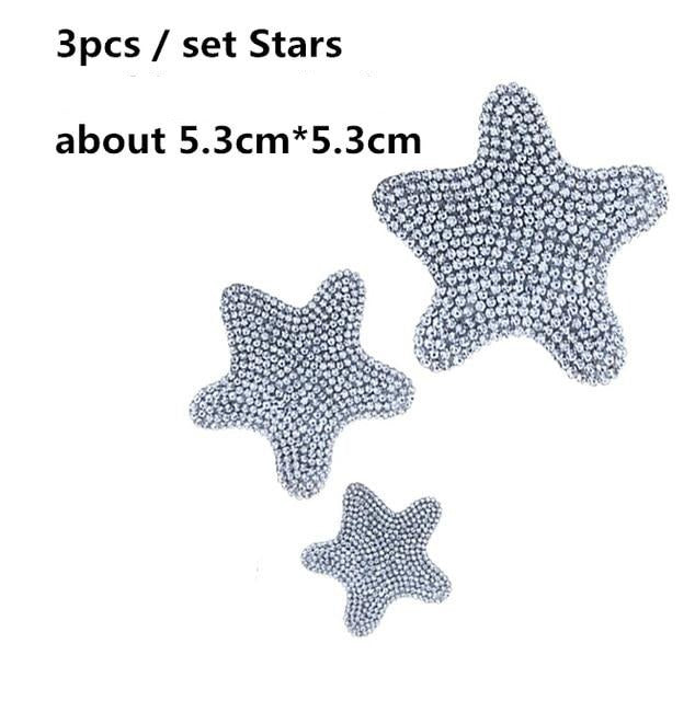 Stylish Sparkly Pucker Lips Crown Stars Decal