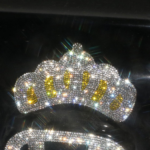 Stylish Sparkly Pucker Lips Crown Stars Decal