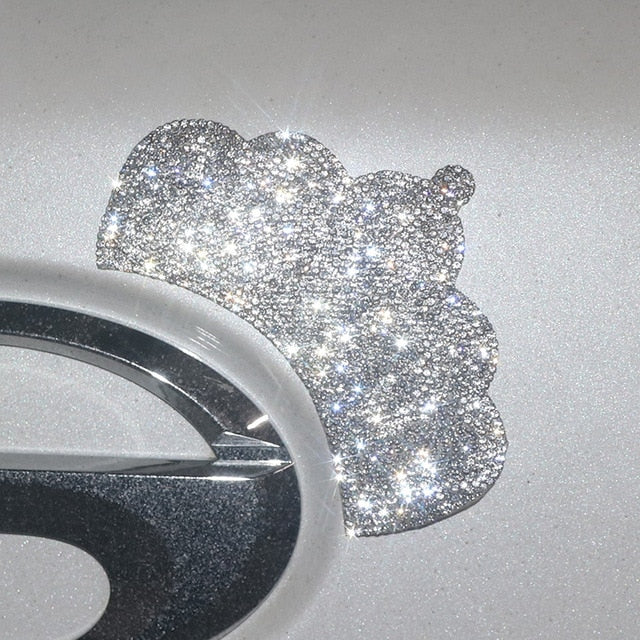 Stylish Sparkly Pucker Lips Crown Stars Decal