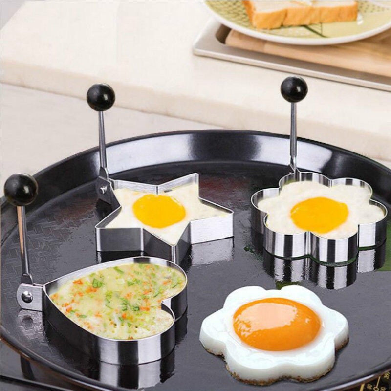 1Pc Stainless Steel Heart Star Mold For Pancake and Eggs