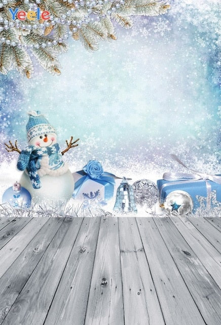 Gray Chic Wall Winter Christmas Photo Background Backdrop