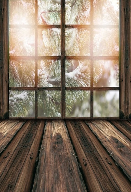 Gray Chic Wall Winter Christmas Photo Background Backdrop