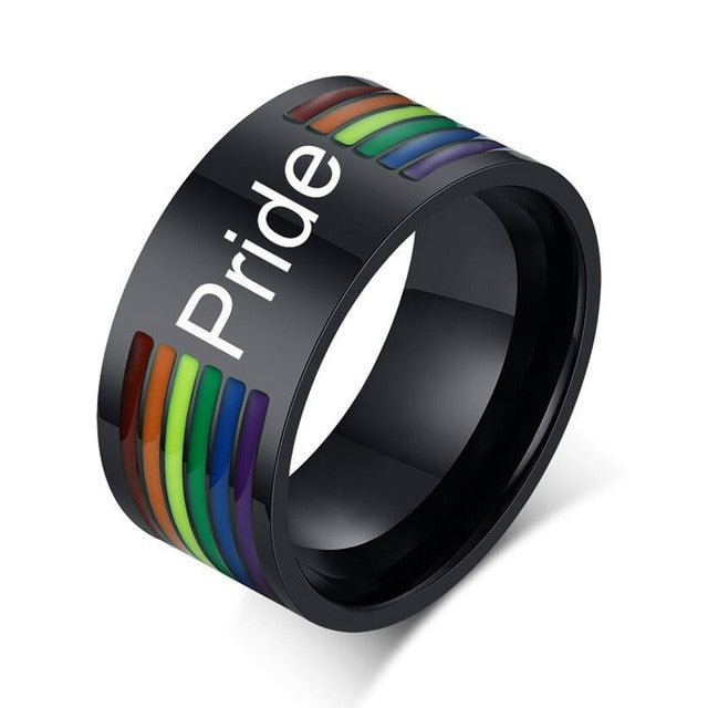 Rainbow Stainless Steel LGBT Pride Ring