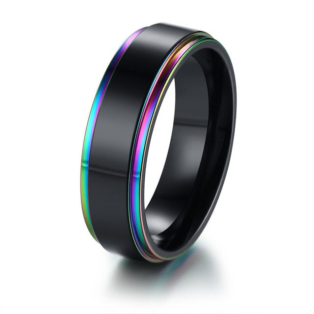 Rainbow Stainless Steel LGBT Pride Ring