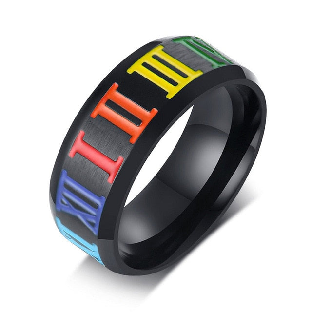 Rainbow Stainless Steel LGBT Pride Ring