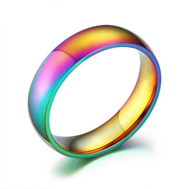 Rainbow Stainless Steel LGBT Pride Ring