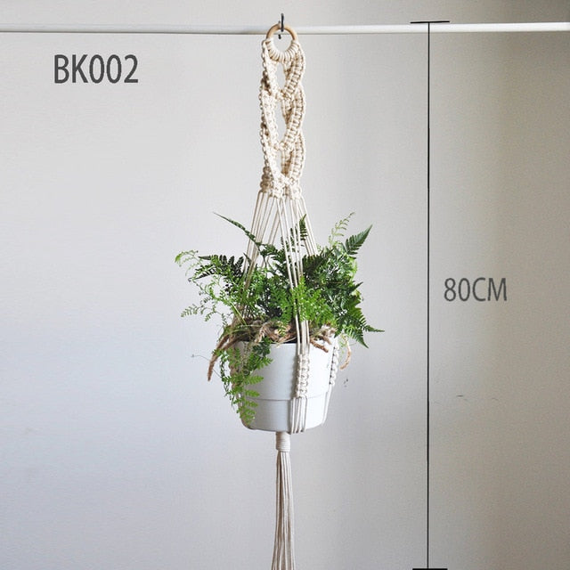 Macrame Plant Hanger Pot Tray