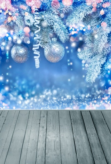 Gray Chic Wall Winter Christmas Photo Background Backdrop