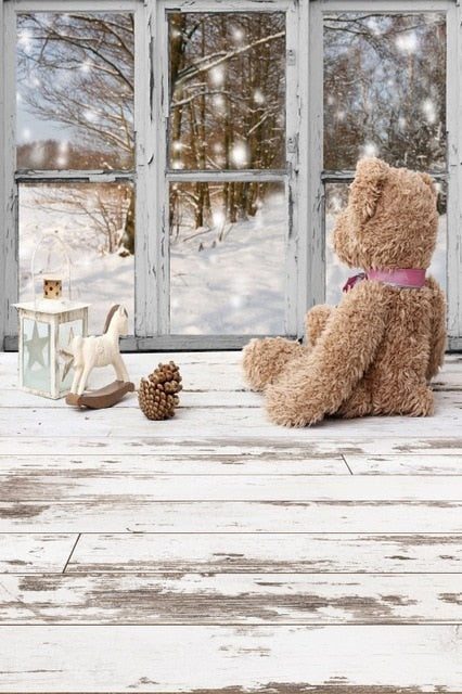 Gray Chic Wall Winter Christmas Photo Background Backdrop